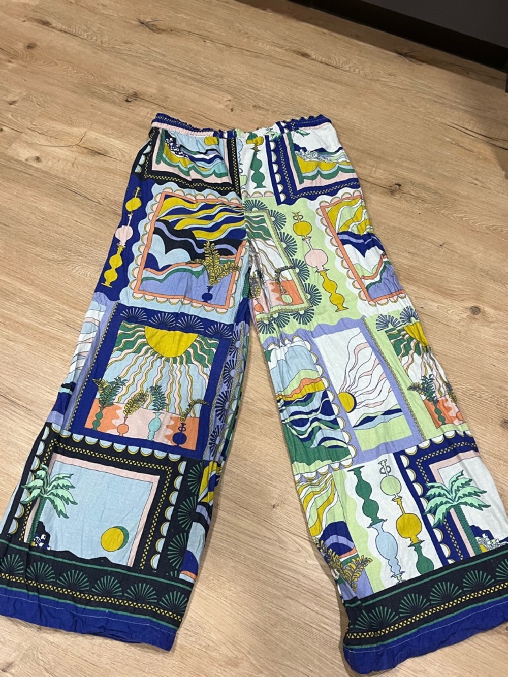 Anthropologie Linen Wide-Leg Pants | Celandine | Size Small - Picture 5 of 8